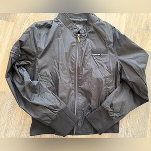 MEMBERS ONLY - black womens windbreaker size LARGE